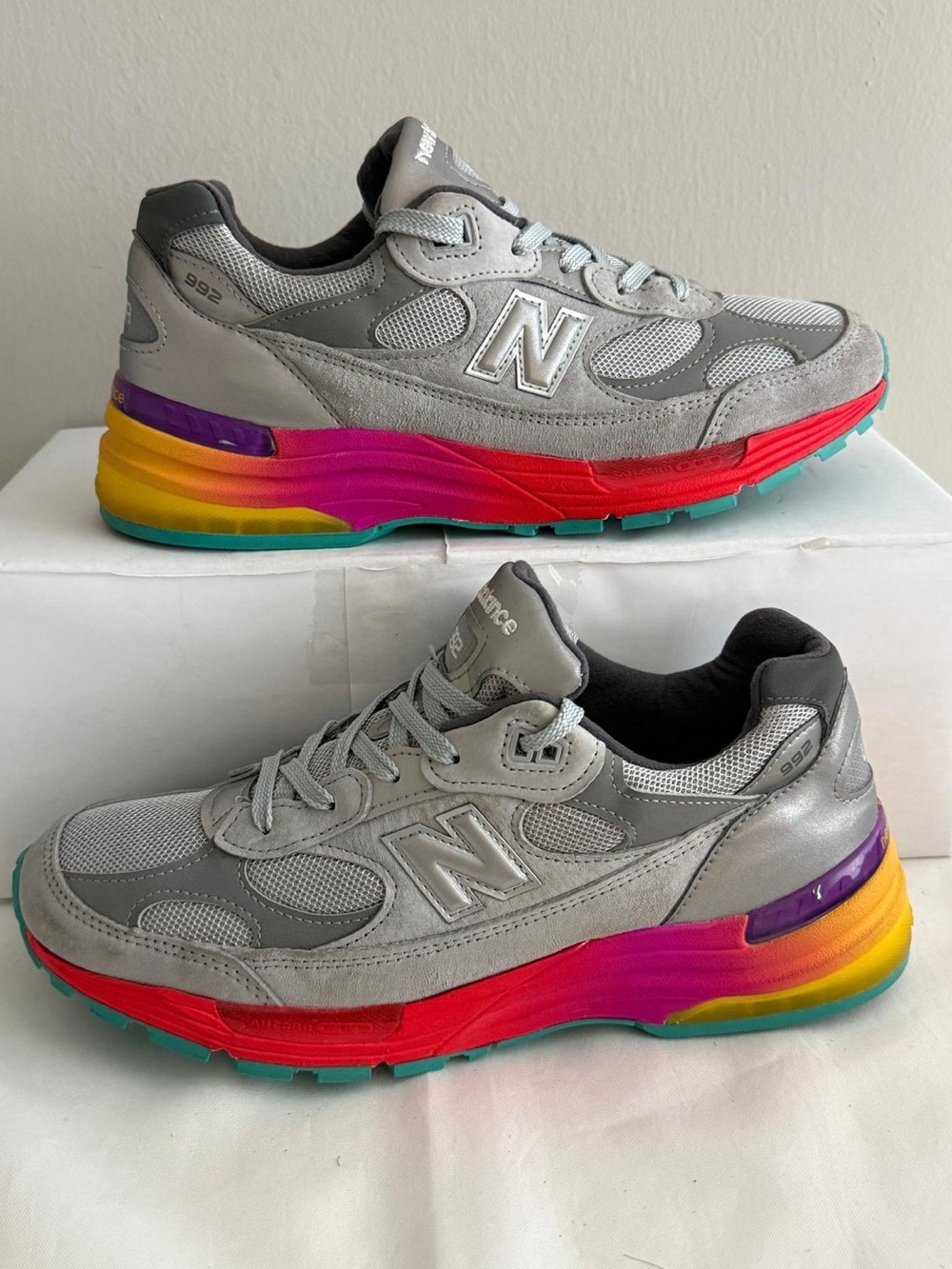 New Balance 992 Made In USA M992BC Grey Silver Multicolor Men’s Size 9